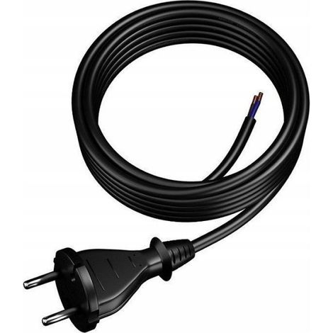 Câble D Alimentation - H07RN-F - Fiche Droite - 3 M - Noir
