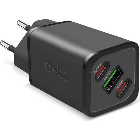 SBS TETRGANUSB2CPD140W Caricabatterie per dispositivi mobili Universale Nero AC Ricarica rapida Interno (1/5)