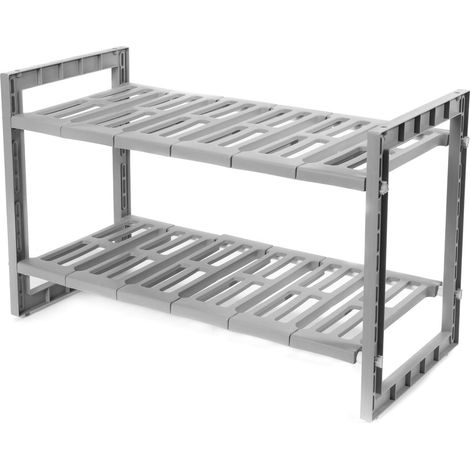 Etagère dessous d'évier extensible Wigan grise - COMPACTOR - 50 x 30 x H.40 CM - Gris (1/5)