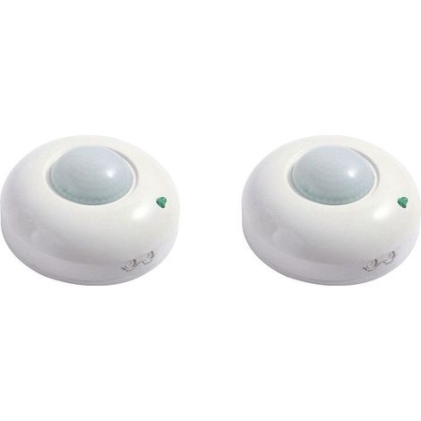 Detector de movimiento de techo ajustable 360° (2 unidades), interruptor de luz con sensor de presencia para ahorro de energía y seguridad.