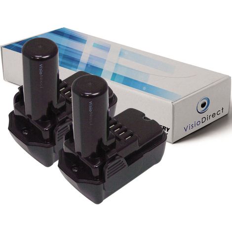Lot de 2 batteries pour Hitachi DS10DFL perceuse visseuse 1500mAh 10.8V (1/2)