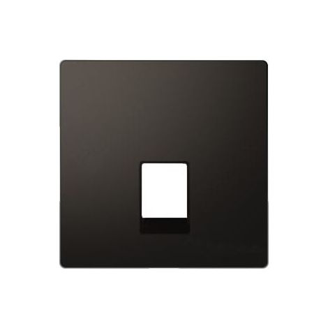 Tapa para el mecanismo de toma de teléfono en policarbonato mate de color antracita ELEGANCE