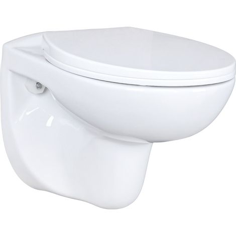 Spülrandlos WC Hänge Wand-WC Tiefspüler Toilette Softclose Deckel WC Sitz (1/5)