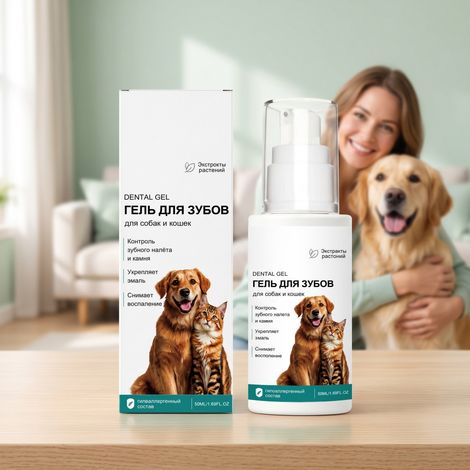 Ce gel dentaire pour animaux nettoie les résidus alimentaires entre les dents et rafraîchit l'haleine. Convient aux chats et aux chiens. -- 50 ml (1/5)