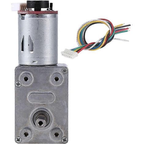 Moteur à engrenages CC 12 V, moteur à engrenages à couple élevé avec encodeur, autobloquant puissant, qualité 100 tr/min. (1/5)