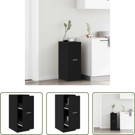 Rangement intérieur - Cabinet de Pharmacie Chêne noir 30 x 41 x 77.5 cm (1/5)