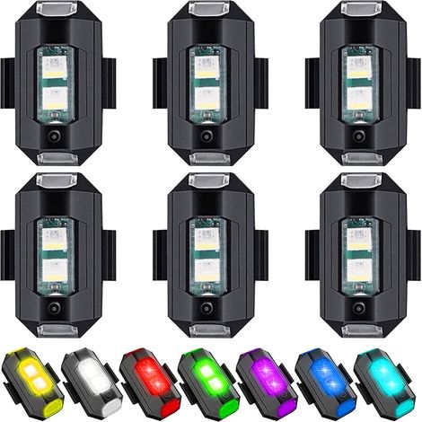 Lumières Stroboscopiques pour Drone 7 Couleurs Lumière Stroboscopique de Anti collision d'avertissement Muit 6 Pièces (1/5)