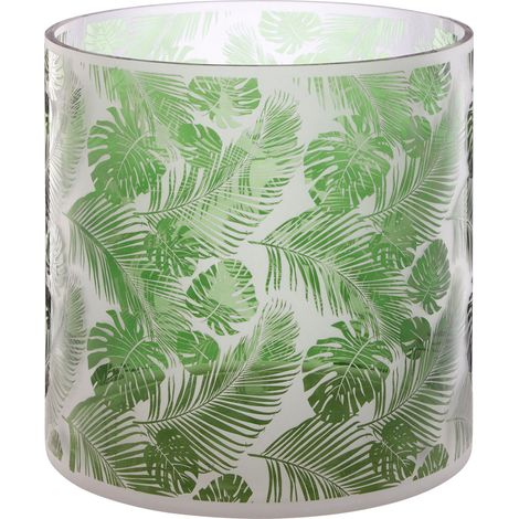 Premier Housewares Green Finish Large Candle Holder Tealight Holder With Leaf Pattern Holders For Bedroom Living Room And Hallways 29 x 29 x 29 (1/4)