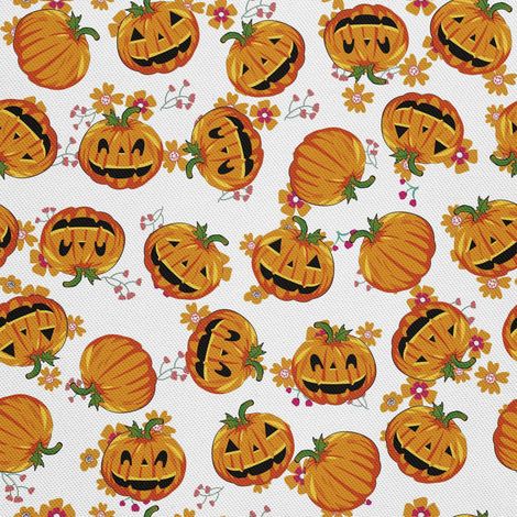 Tela decorativa para exteriores Oxford - motivo de calabaza kawaii I DX021 (1/5)