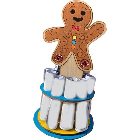 Coffre à argent Noël bois buis déco fête épargne rigolo ornement cadeau réveillon Père Noël biscuit (1/4)