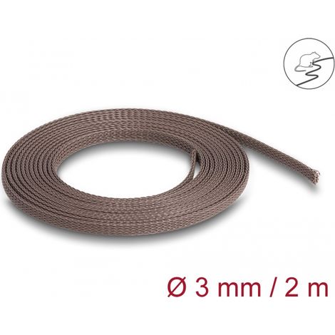 Delock Manguito trenzado resistente a los roedores extensible 2 m x 3 mm marrÃ³n