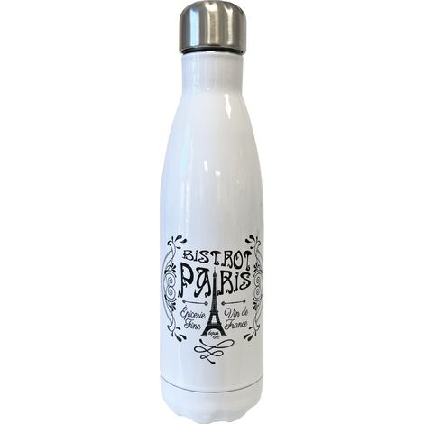Bouteille isotherme Bistrot Paris en inox (1/2)