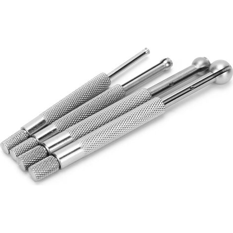Lot de 4 jauges d'alésage télescopiques à bille avec poignée antidérapante diamantée, outil de mesure 313 mm
