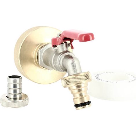 Raccord S60X6 Laiton - Robinet ECO laiton 15 mm + Nez 20x27 (1/5)