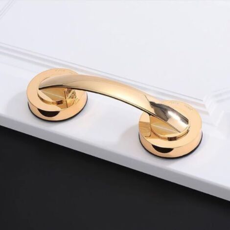 Große Glasgriffe für Türen und Fenster, Badezimmer-Schiebetüren, Schränke, lochfreie Griffe, Kühlschrankgriffe, Haltegriffe in der Dusche (Gold) - Crezuo (1/4)