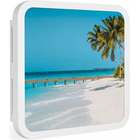 Étagère murale pliable de salle de bain blanc pliable imperméable modèle 31