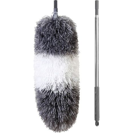 Teleskop-Staubwedel, Spinnennetz-Staubwedel, Wolfskopf, 254 cm, faltbarer, waschbarer Kopf