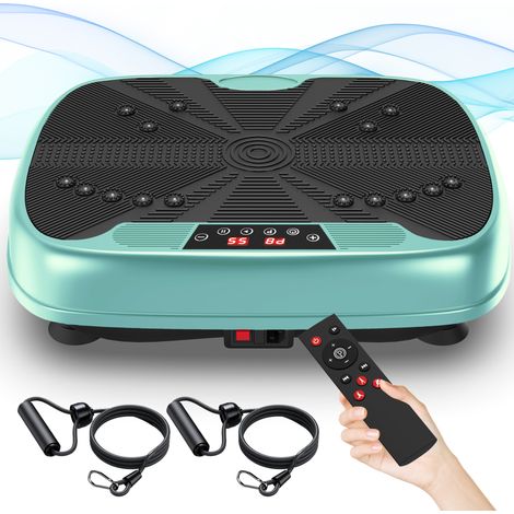 Plataforma vibratoria 49 x 38 x 18 cm con bandas de resistencia y velocidad regulable OKMYHOME