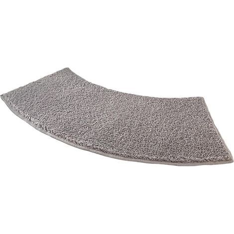 Tapis de bain incurvé, tapis de douche, tapis de toilette épais, tapis de bain écologique, tapis de salle de bain antidérapant, gris-Karteo (1/5)