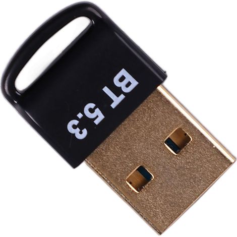 Adaptateur Bluetooth USB sans délai, connecteur plaqué or, dongle émetteur-récepteur Bluetooth 5.3 pour PC Windows 8.1, 10 et 11 (1/5)
