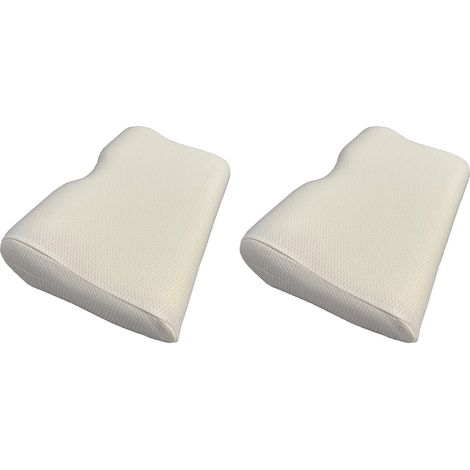 Dodo – Lot de 2 oreillers ergonomiques 52x32 cm – Mousse à mémoire de forme indéformable – Ferme – Éco-responsable fabriqué en France (1/2)