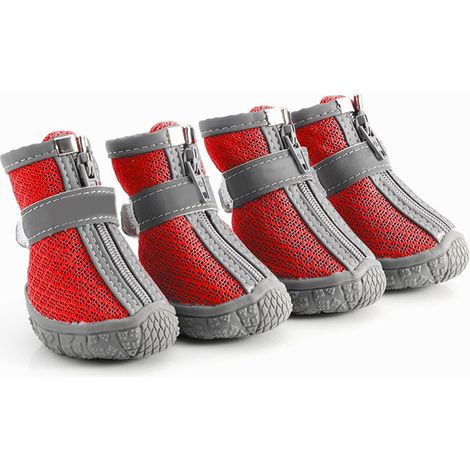 Dog Shoes for Small Dogs Breathable Dog Booties with Reflective Strips Puppy Paw Protector for Outdoors Hiking Climbing Walking Camping 3 (1/5)