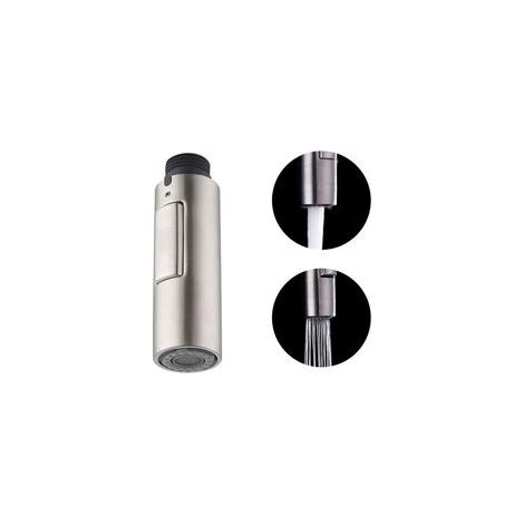 Embout Robinet Cuisine de Rechange Douchette Tête de Robinet Amovible Universelle Acier Inoxydable SUS304 Brossée,2 Types de Jet Douchette (1/5)