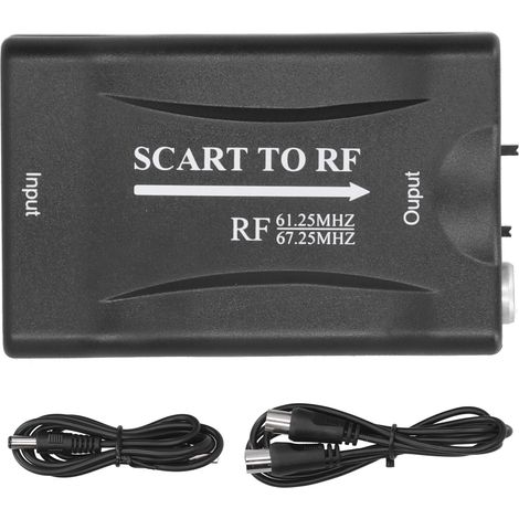 Adaptateur SCART vers RF pour TV Box, Convertisseur Vidéo 67.25Mhz/61.25Mhz (1/5)