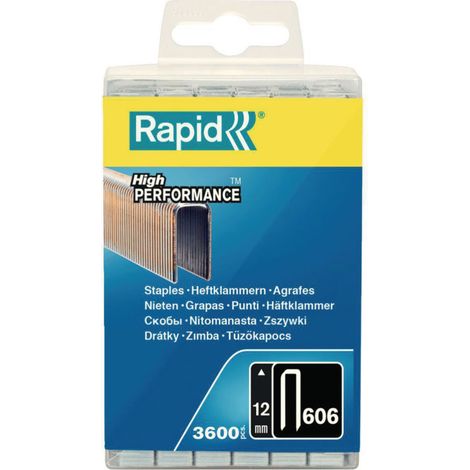Rapid Heftklammern Nr. 606 Stahl 12 mm Box 3600 Stück