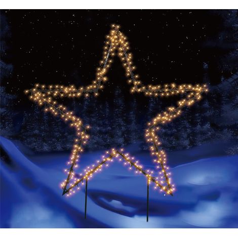 TrendLine LED Stecker Stern 130 x 120 cm warmweiß Gartenstecker