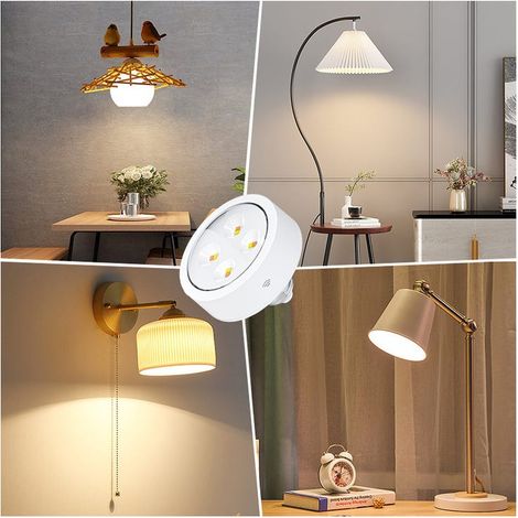 Lampadine a batteria E26/E27 con telecomando, bianche (1/4)