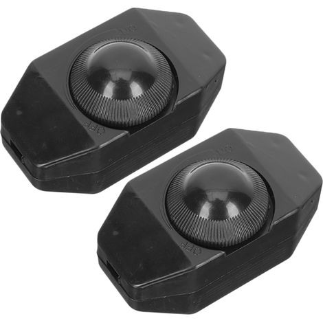 Lot de 2 interrupteurs à cordon en ligne avec bouton rotatif à intensité variable pour lampe de table, lampadaire et éclairage LED - Montage facile pour le contrôle de la lumière et le (1/5)