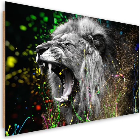 Quadro deco panel, Natura animale di leone - 60x40 (1/5)
