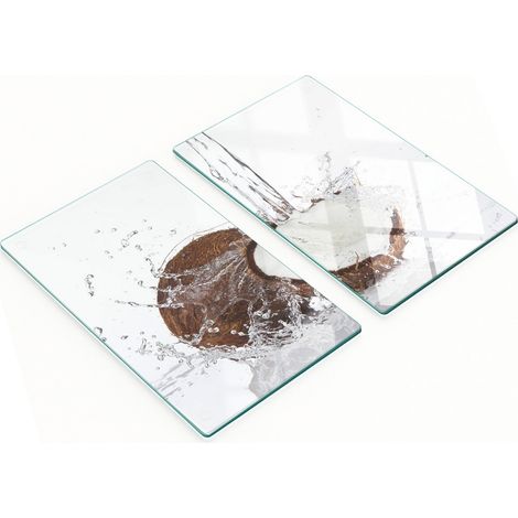 Taglieri decorativi in vetro temperato effetto cocco, 2x30x52 cm (1/5)