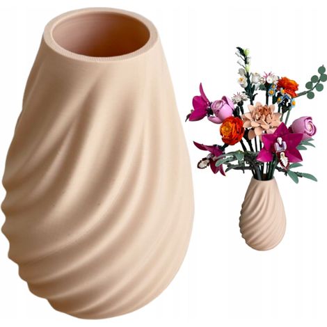 Vaso Lego per fiori, erba artificiale, decorativo, moderno, regalo, 17 cm (1/5)