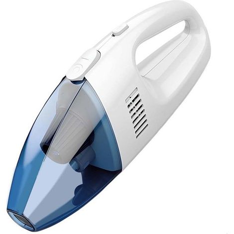 Aspirateur Portable pour Voiture et Intérieur 80W Compact et Ergonomique Blanc / Bleu