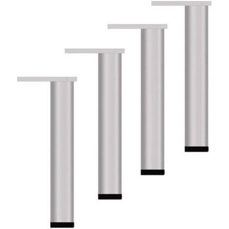 4 Pièces Pieds de Meuble Réglable 30cm Pied Canapé Moderne Pattes de Lits Argent Pieds Rechange pour Table Armoire (1/4)