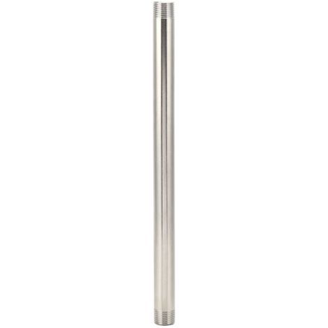 Raccords de connecteur de, Raccords de tuyauterie Raccords mamelon de tuyau fileté en acier inoxydable de 30 cm pour les raccords de tuyauterie de gaz de matériel de plomberie(1) (1/5)