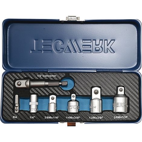 TECWERK Adaptersatz 7-tlg.1/4-1/2 Zoll inkl.Maschinenadapter TECWERK (1/2)