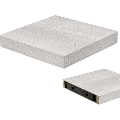 Mensola Parete Quadrata Scaffale 25x25x4cm Libreria Legno MDF Frassino Moderna