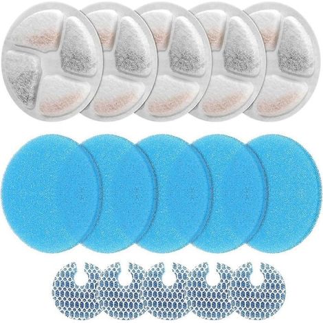 Filtres pour fontaine à eau pour chats, format rond, 2 L/67 oz, pour animaux de compagnie (1/5)