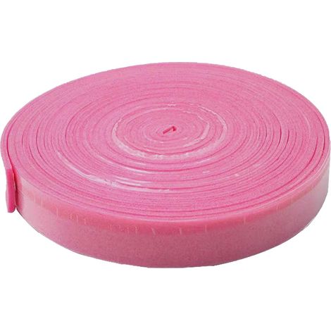 Bande d'isolation des Bords, 50 mm x 5 mm x 20 m Bande Peripherique pour Dalle Autocollante, Bandes d'isolation le Long du Bord, pour les Sols Chauffants et les Bordures de Moquette, Rose (1/5)
