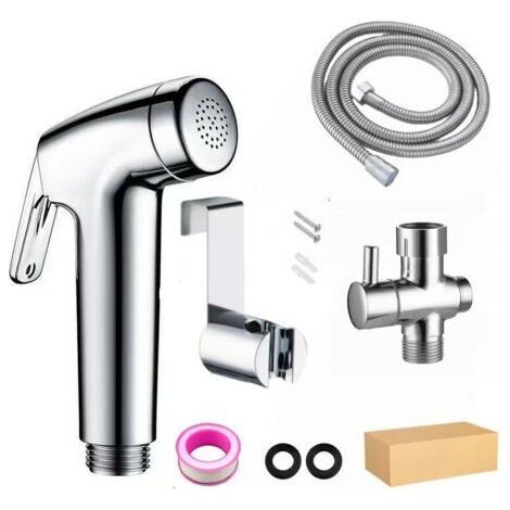 FENOPLASTICAEnsemble sanitaire + robinet à trois voies Pistolet simple 1/2 ensemble pistolet salle de bain chromé (1/3)