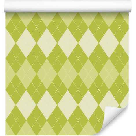 Pastellfarbene Diamanten-Tapete in Gelb und Creme für Wohn- und Schlafzimmer, 50 x 1000 cm (1/5)
