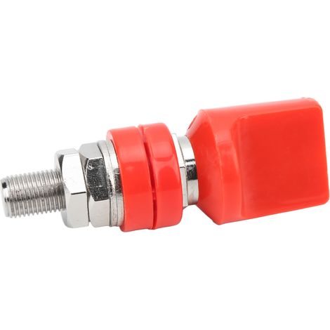 Connecteur terminal à vis M10 100A pour fiche banane 4mm, borne fil rouge haute intensité, lot de cosses électriques (1/5)