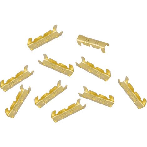 Lot de 100 cosses à sertir en laiton à connexion rapide, section carrée de 0,5 à 1,5 mm. (1/5)