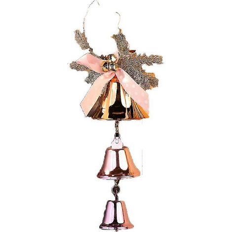 Weihnachtsschmuck zum Aufhängen, Türhänger mit Glöckchen, Weihnachtsglocke mit Schleife (1/5)