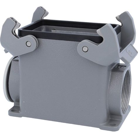 HARTING Han 32A Embase à monter en saillie haut, 1xM40 sortie de câble latérale, avec 2 étriers transversaux Presse-étoupe M40 Plage de serrage 19,0 mm - 28,0 mm - 1 Stück (1/3)