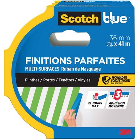 ScotchBlue Nastro adesivo per pittore per linee taglienti, 36 mm x 41 m, nastro scotch estremamente preciso per lavori di verniciatura, nastro coprente - carta prodotta da fonti controllate PEFC