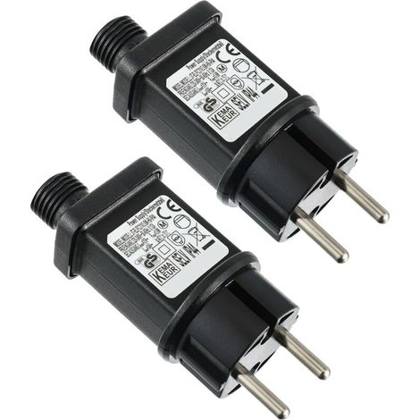 2Pièces 31V 3.6W Transformateur IP44 Adaptateur Pilote, 8 Modes Avec Fonction Minuterie et mémoire pour les lumières de Noël, les lumières de fées, les lumière de glaçons